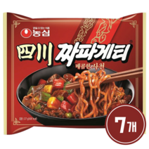 농심 사천 짜파게티 봉지, 137g, 7개