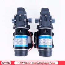 다이어프램 펌프 소형 미니 수중 펌프 12v 120w 130psi 10lmin 물 고압 자체 프라이밍 분무기 세차 정원 농업 관개, 24v 120w