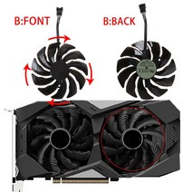 Gigabyte Geforce GTX 1050 1050TI 1060 1070 1070Ti G1 Radeon RX 570 580 Gaming MI 용 T129215SU 85mm 냉각 팬 냉각기, Fan, 黑色