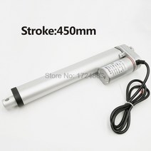 전기 선형 액추에이터 12v24v dc 모터 450mm 스트로크 선형 모션 컨트롤러 100200300500750800900110013001500n, 12v 500n 20mm 초, 1개