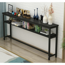 레어템 좁고 긴 폭좁은 테이블 책상 바테이블, 180cmx15cmx75cm(화이트)