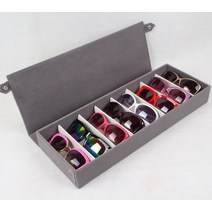 보석 디스플레이 상자 8그리드 스토리지 디스플레이 케이스 상자 안경 선글래스 쥬얼리 랙 코브와 보여주는