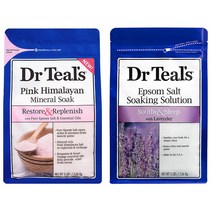 닥터틸즈 엡섬 솔트 입욕제 1.36kg x 2-라벤더+핑크히, 라벤더+핑크히말라얀