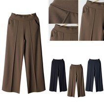 애니진 여성 봄가을 핀턱 와이드 밴딩팬츠 113