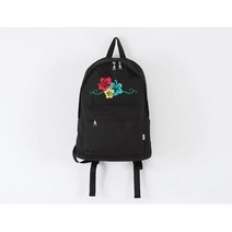 중년여성 캐주얼룩 꽃자수 외출가방 3color / 돋보이는 백팩 M, 블랙