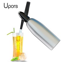 탄산수기계 탄산수 제조기 가정용 실린더 1l 알루미늄 co2 스파클 소다 메이커 upors 전문 소다 물 사이펀 바 도구