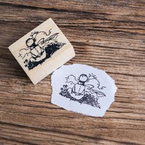 어린 왕자 시리즈 우드 스탬프 캐릭터 고무 도장 다꾸 데코 장식 나무 DIY 꾸미기, [재고없음]일몰 3x4cm