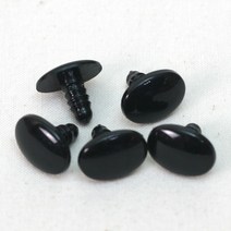 [대량구매] 타원 인형눈(100개) / 타원눈 만들기 재료 부자재, 12mm