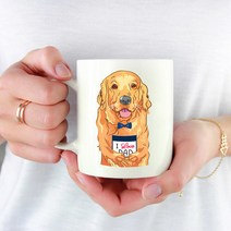 사랑해요아빠 로고머그컵 특별한머그 리트리버, 중간