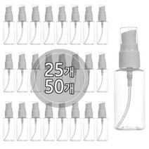 [25개묶음판매] 에센스용기 10ml 15ml 20ml 30ml 40ml 펌핑용기 플라스틱 공병, 40ml 투명용기, 흰색캡, 25개