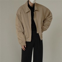 남성 오버핏 빅사이즈 봄버 재킷 패션 봄 크롭 아메리칸 트렌디 모든 경기 학생 아웃웨어 솔리드 하라주쿠
