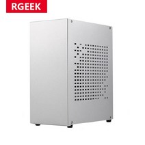 미니 데스크탑 케이스 타워 Rgeek-알루미늄 HTPC 미니 ITX 섀시 게임 컴퓨터 케이스 그래픽 카드 지원 RT, 한개옵션1, 02 white