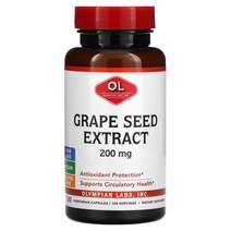 Olympian Labs Inc. 포도씨 추출물 200mg 식물성 캡슐 100정, 100 카운트