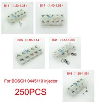 보쉬 0445110 # 고정밀 조정 심 B14 B25 커먼 레일 인젝터 가스켓 디젤 와셔 수리 도구, 01 Whole set 250pcs