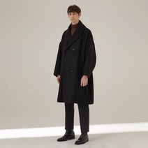 엑스트라 박스핏 울 더블 코트 (블랙)