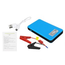 점프앤고 20000mAh 12V 다기능 비상 부스터 충전기 배터리 스마트 폰 보조베터리 자동 시작 점프 스타터 자동차 시작, 20000mAh 블루, 1개