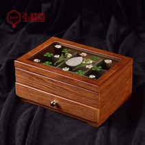 원목 악세사리 보관함 귀 목 걸이 3단 반지 엔틱 보석함