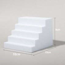 거품 큐브 세트 사진 촬영 3D 장식품 보석 포즈 배경 음식, 12 White ladder 1 pc_01 Set