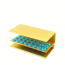 오토클레이브 10/16/24 홀 치과용 버 홀더 블록 케이스 고속 및 저속 가능, [08] 24 holes-Gold