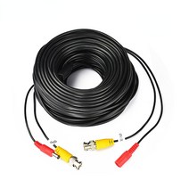 보안 부속 부품 아날로그 cctv dvr 카메라 시스템 키트용 5m 60m bnc 비디오 및 어댑터 전원 12v dc 통합 케이블, [01] 5M