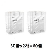 강블리라이프 블링 휴 3겹 재생펄프 롤화장지 30m, 14팩, 60롤