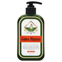 골든매치스 남성용 올인원 샴푸 앤 바디워시 우드그린, 500ml, 1개