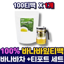 바나바잎차 100티 티포트 500ml 세트 바나바차 티백 차선물 바나바 추출물 바나바나 바나나잎차 t 음료 건강티 물대신 따뜻한 맛있는 티벳 차 티 베트남 코로솔산 중년 부모님 선물