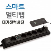 진흥전기 스마트멀티탭 USB충전 겸용 대기전력자동차단멀티탭, 검은색5구2M
