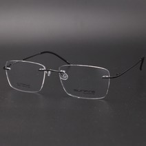 12g 8511 가벼운 티타늄 무테안경 검정 프레임 없는 안경테