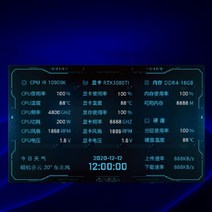 미니 ITX 케이스 용 5 인치 컴퓨터 모니터 IPS TYPEC 보조 스크린 CPU GPU RAM HDD USB 디스플레이 자유롭게 AIDA64