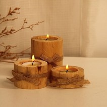 티라이트 캔들 양초 홀더 원목 감성 촬영 소품