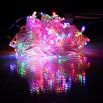 LED 500구 점멸[점멸기일체형], 투명선_녹색
