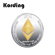 코딩 KD-91 가상화폐 기념주화 비트코인 이더리움 리플 도지코인 동전, 52. 이더리움, 오리지널