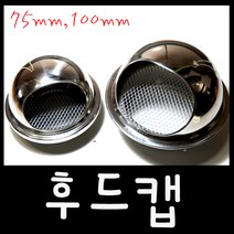 온라인철물샵 후두캡 후드캡 스텐 배기구 환기구 75mm 100mm, 1개