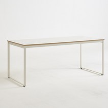 DK9966 스틸프레임 스퀘어 책상 1800 x 800(자작엣지) DVX, 화이트 (DK9966)