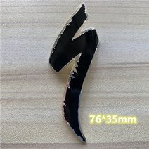 2 조각 자전거 헤드 배지 데칼 스티커 bmx 접는 자전거 mtb 알루미늄 프레임 줄기 gios de rosa bianchi santa cruz, 검은 색