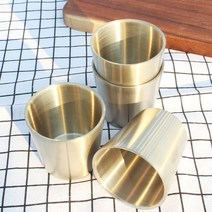 티타늄 이중물컵 스텐 급식 식당 가정용 업소용 스댕 안깨지는컵 어린이물컵 이중진공컵