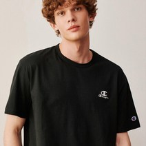 챔피온반팔티 KQC CKTS-2E310-BK C+Champion 로고 4 6oz Soft Light 반팔티셔츠 BLACK