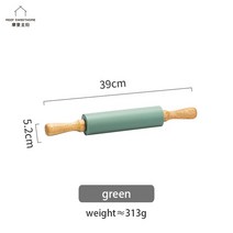 스파반죽기 스파믹서 60x40cm 실리콘 베이킹 매트 붙지 않는 페이스트리 롤링 반죽 패드 피자 메이커 핀 주, 04 green Rolling Pins
