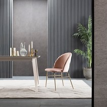 리바트 세레나 벨벳 식탁의자, 네이비+골드