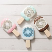 퀸즈앤킹스 아이스크림 미니선풍기 무선선풍기 저소음, 핑크