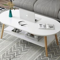 우드 티 테이블 선반 거실 사이드 라운드 북유럽, 대형