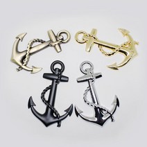 마린 배 닻 마크 앵카 돛 메탈 엠블럼 가니시 기스커버 뺏지 튜닝 팬던트 심벌 장식, 청동