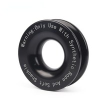 윈치 로프알루미늄 합금 복구 링 스내치 풀리 3/8 1/2 인치 견인 로프 SUV 자동차 윈치 소프트 걸쇠 410, 03 recovery ring black