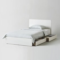 한샘 샘베딩 플레인 침대 SS_서랍형+노뜨LFK, 침대색상:B형: 화이트(B)