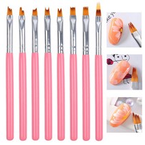 Nail Brush Gel for Manicure Acrylic UV Extension Pen Polish Painting Drawing Decoration Stripe Liner, 한개옵션1, Style E