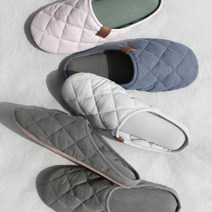 빈티지 코튼 누빔 거실 실내화, 인디핑크, 1개