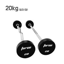 헬스가이드 포스 PU 고정식 일체형바벨 일자 ez바, 컬바-20kg