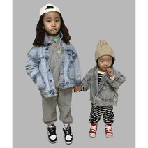 다람베베_복댕이청자켓/ 봄옷 가을옷 청자켓 청점퍼 청 외투 자켓 아동복 키즈 형제룩 남매룩 자매룩 등원룩 편한옷