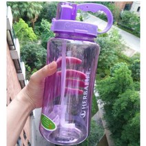 1L/ 2L 2000ml 블랙 화이트 대형 휴대용 물병 공간 Herbalife 영양 셰이커 스트로 스타일 스트랩 물병 물병, 2000밀리리터
